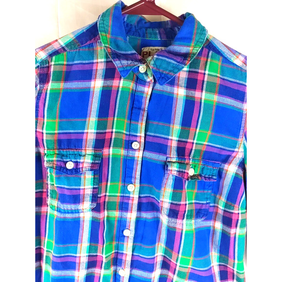 Old Navy Plaid Button Up Men's Shirt Size M Long Sleeve - Picture 7 of 9